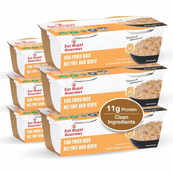 Eat Regal Egg Fried Rice Cups, Gluten-Free, Ready in 60 Seconds, No Preservatives, Pack of 6